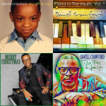 Cover Art for the Davell Crawford Gift Pack featuring the covers of My Gift To You; Piano in the Vaults, Vol. 1; Merry Christmas From Davell Crawford; and Dear Fats, I Love You