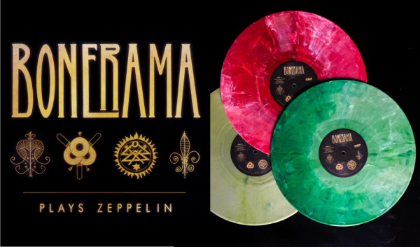 Product Image of the album Bonerama Plays Zeppelin by Bonerama with three multicolored LPs sticking out the side